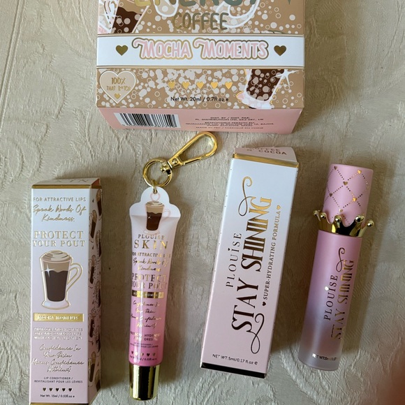 P. Louise Bad B*tch Energy Lip Oil & Conditioner Balm Duo Set Mocha Coffee BNIB - Picture 1 of 10